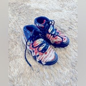 Size 12 boys Nike red white and blue sneaker in time for the fourth